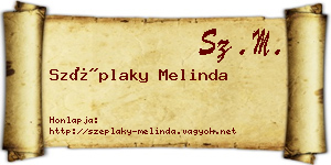 Széplaky Melinda névjegykártya